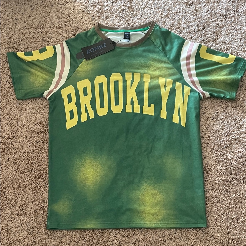 ROMWE Green and Yellow Kids Jersey